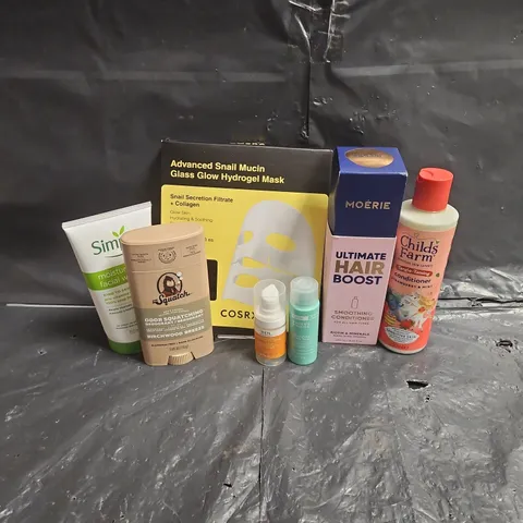 APPROXIMATEY 20 ASSORTED HEALTH AND BEAUTY PRODUCTS TO INCLUDE - MOERIE SMOOTHING CONDITIONER - DR SQUATCH DEODORANT - PAULA'S CHOICE MILKY TONER - ETC
