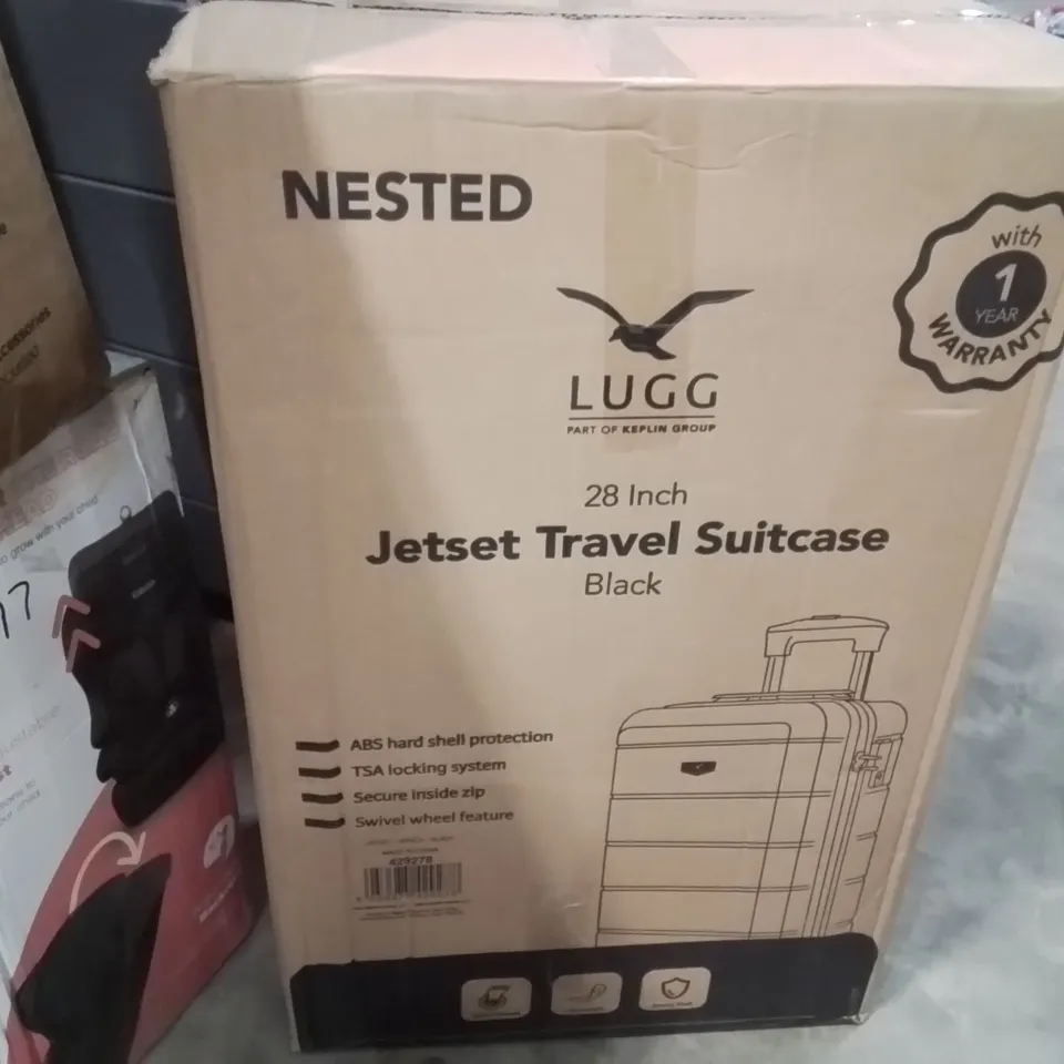BOXED LUGG - 28INCH JETSET TRAVEL SUITCASE BLACK