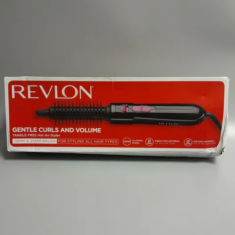 BOXED REVLON GENTLE CURLS AND VOLUME TANGLE FREE HOT AIR STYLER