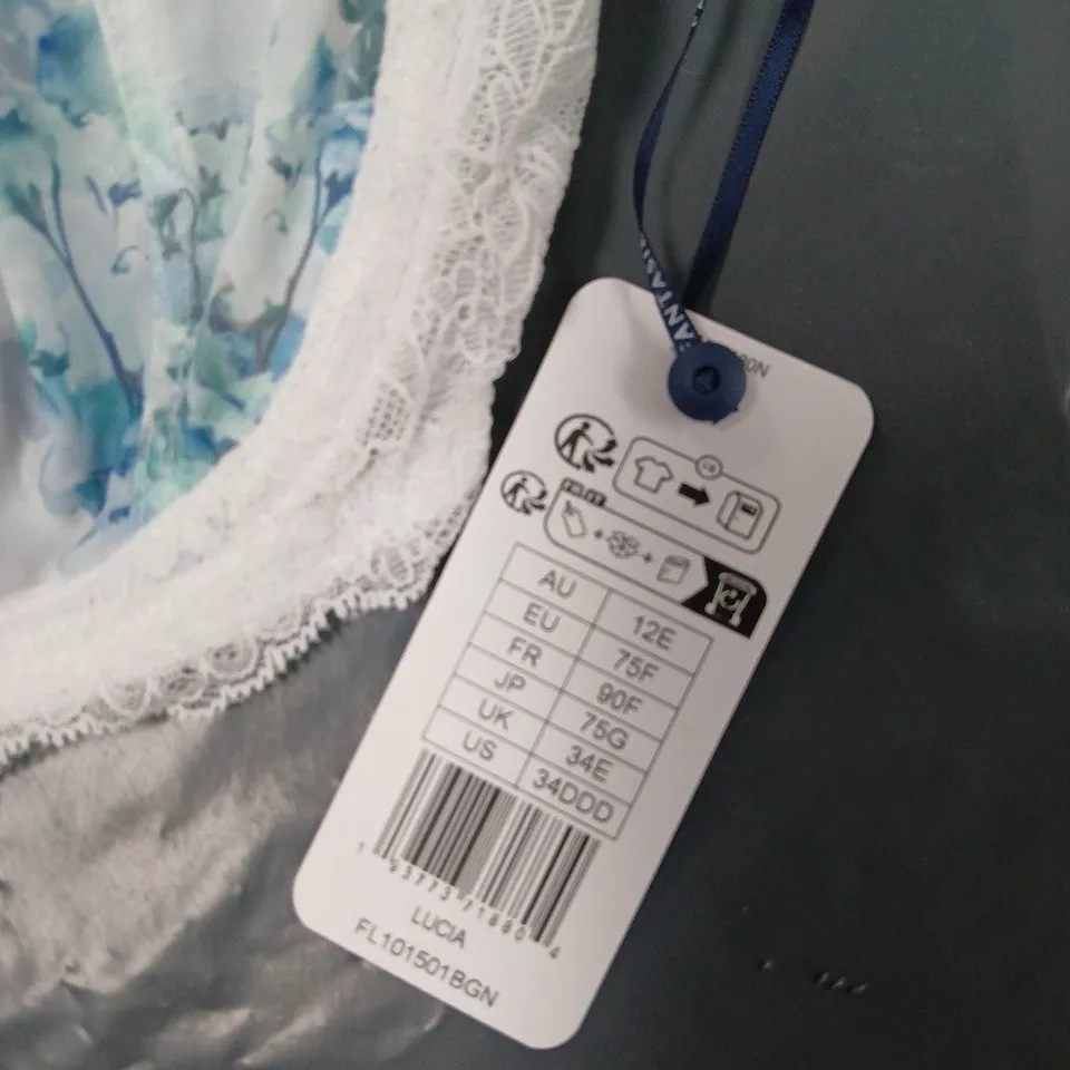 FANTASIE LUCIA SIDE SUPPORT BRA – FLORAL LACE, UK 34E (US 34DD)