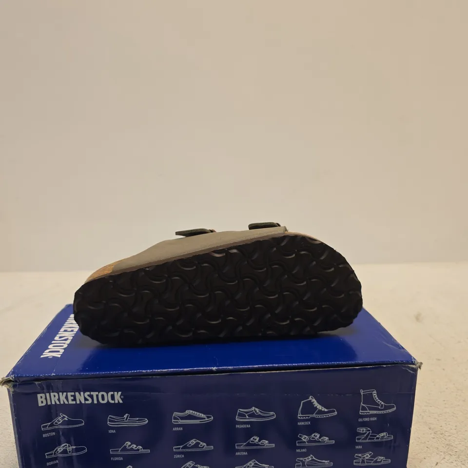 BIRKENSTOCK ARIZONA SANDALS, STONE/GRAY, UK 3 (EU 36) – BOXED