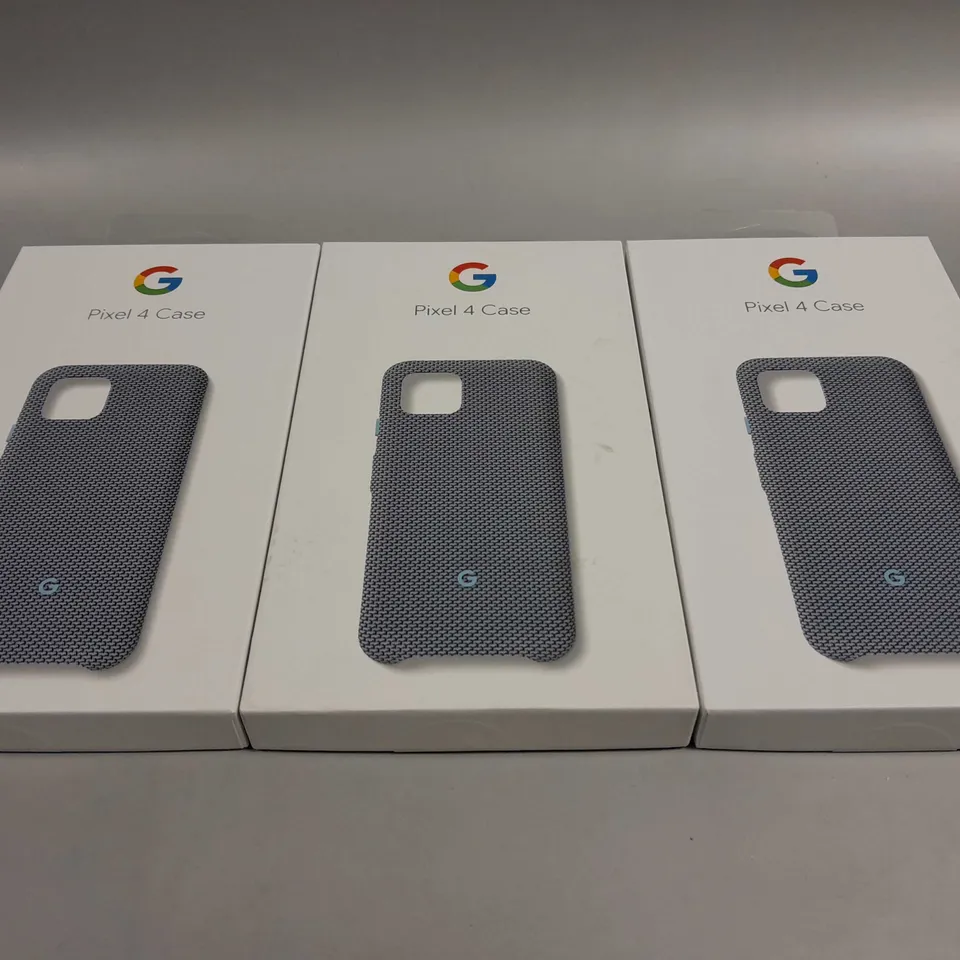 3 X BOXED GOOGLE PIXEL 4 FABRIC PROTECTIVE CASES 