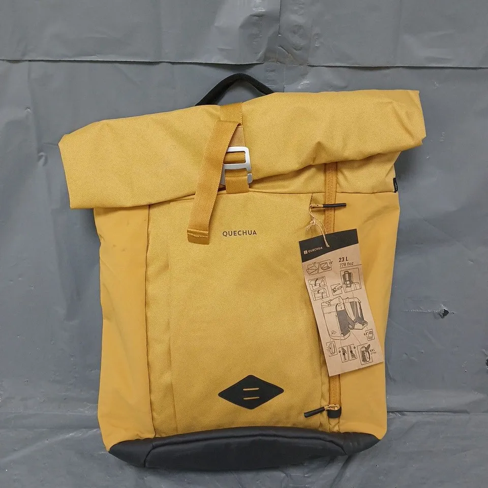 QUECHUA BUCKET BAG 23L - MUSTARD 