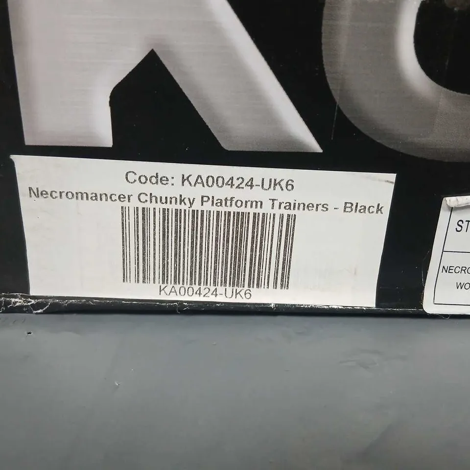 KOI NECROMANCER CHUNKY PLATFORM TRAINERS - BLACK, UK6