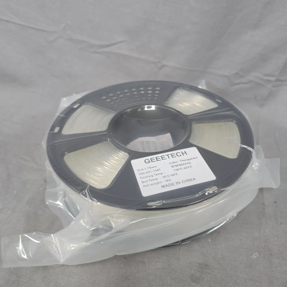 GEEETECH 3D PRINTER FILAMENT - TRANSPARENT