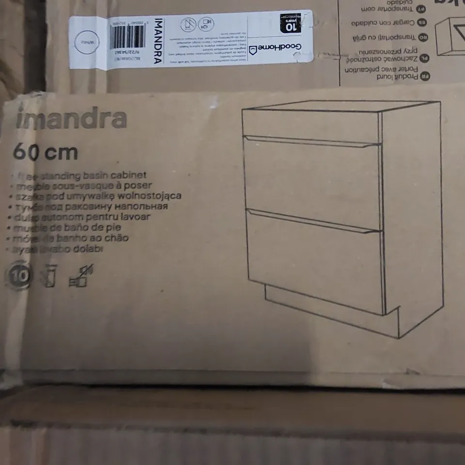 BOXED IMANDRA FREESTANDING BASIN CABINET 60CM