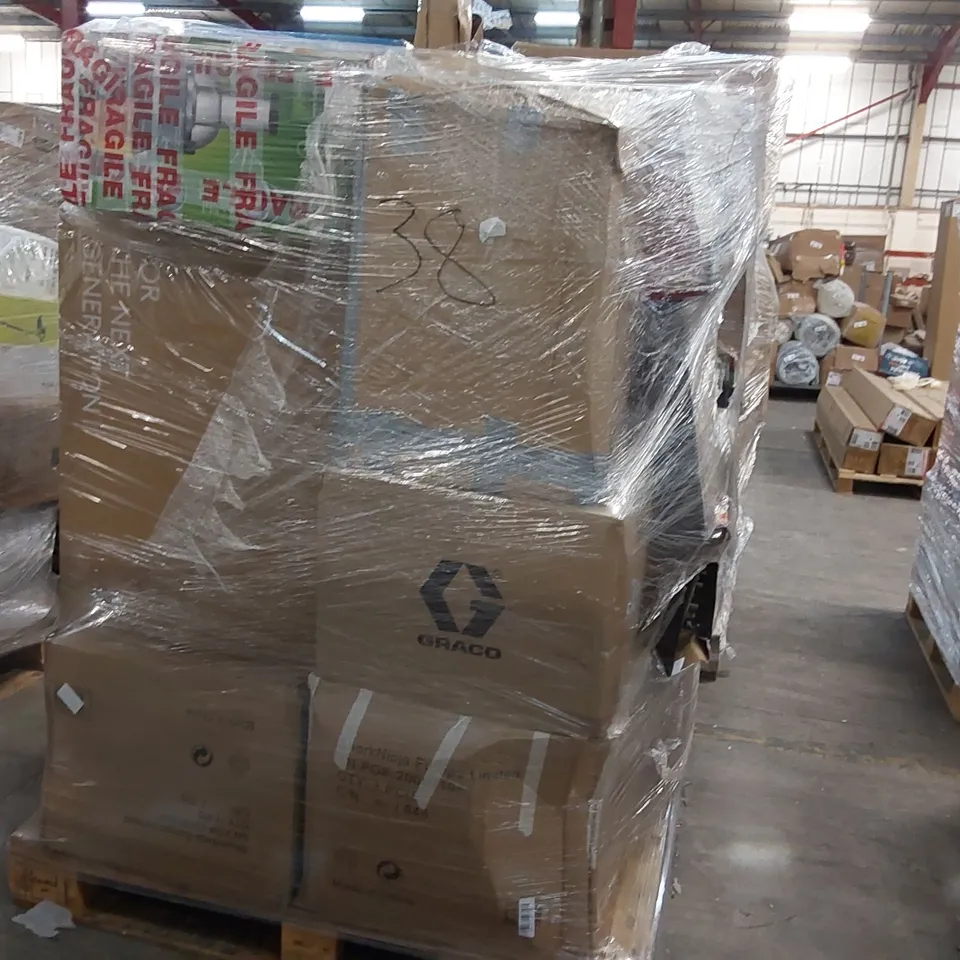 PALLET OF APPROXIMATELY 23 UNPROCESSED RAW RETURN HOUSEHOLD AND ELECTRICAL GOODS TO INCLUDE;