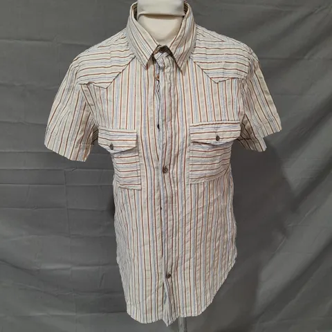 DIESEL SHORT SLEEVE EMBROIDERED SHOES IN STRIPED MULTI SIZE S