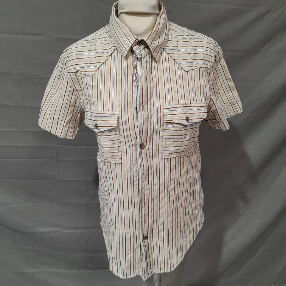 DIESEL SHORT SLEEVE EMBROIDERED SHOES IN STRIPED MULTI SIZE S