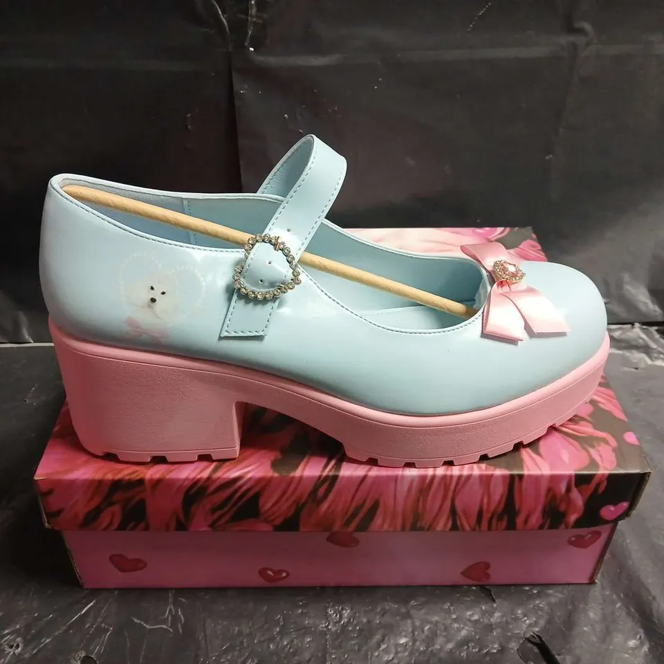 BOXED PAIR OF KOI TIRA MARY JANES 'POODLE PRINCESS EDITION' – UK SIZE 11