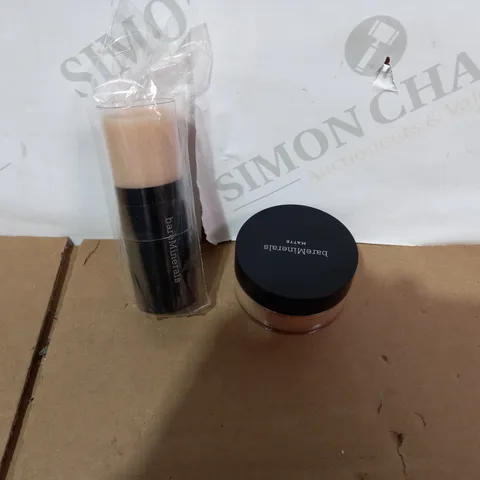 BOX OF APPROXIMATELY 6 ASSORTED BARE MINERAL MATTE AND BRUSH SETS