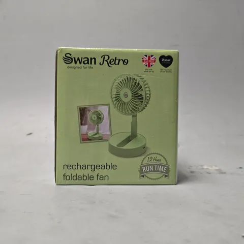 SWAN RETRO RECHAREABLE FOLDABLE FAN
