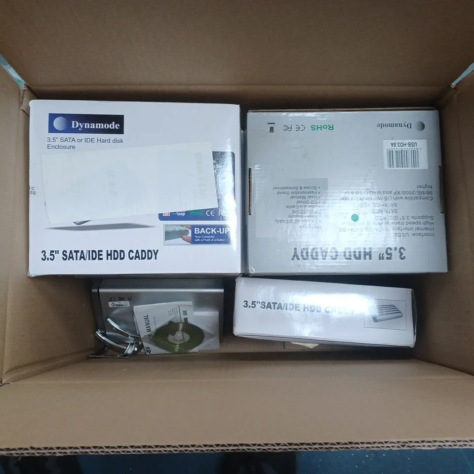 APPROXIMATELY 10 DYNAMODE 3.5" HDD CADDIES