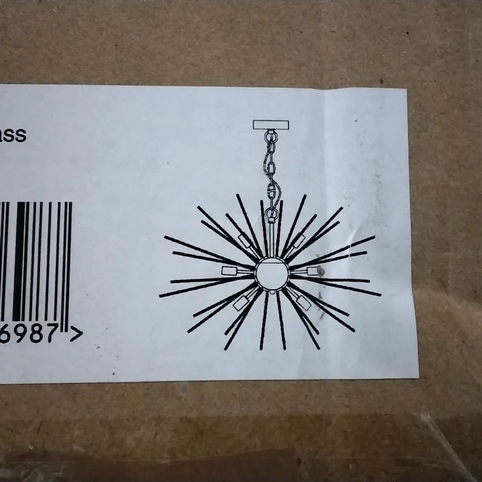 BOXED 9 LIGHT SPUTNIK CHANDELIER 
