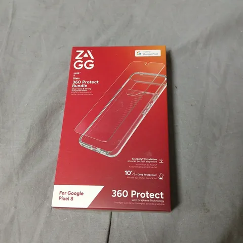 BOX OF APPROXIMATELY 50 ZAGG 360 PROTECT BUNDLE FOR GOOGLE PIXEL 8 