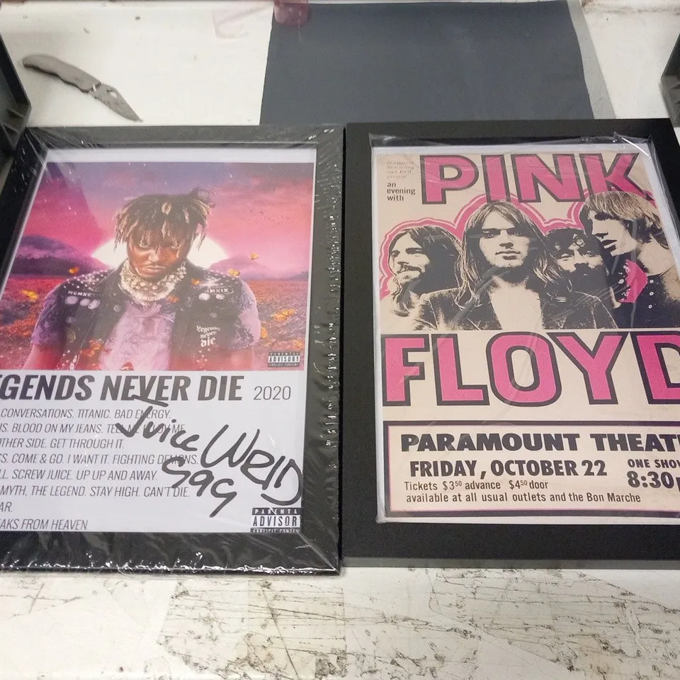 TWO ASSORTED FRAMED MUSIC INSPIRED ARTWORKS