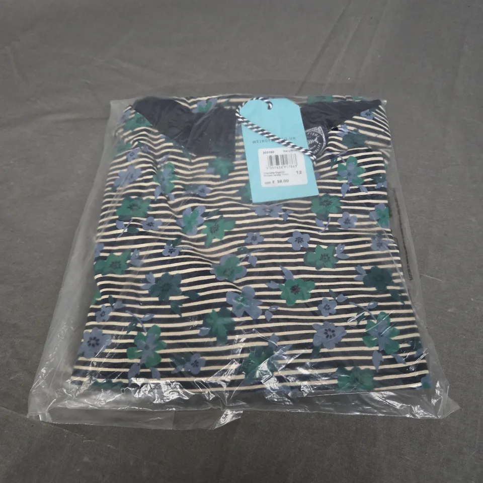 SEALED WEIRDFISH CHARLOTTE ORGANIC PRINTED JERSEY TUNIC - SIZE 12