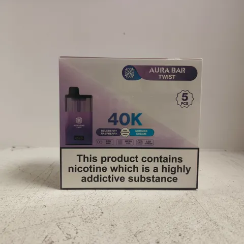 AURA BAR TWIST 40K VAPE KIT – 5 PACK