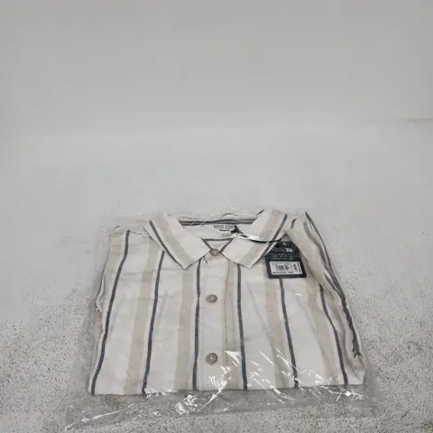 WHITE STUFF KESWICK SHORT SLEEVE STRIPE LINEN SHIRT – XXL