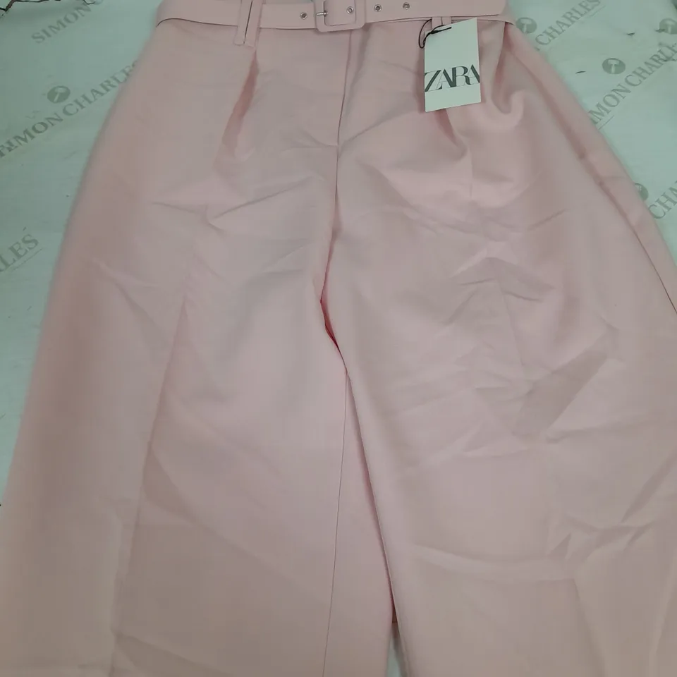 ZARA LIGHT PINK SMART TROUSERS - LARGE
