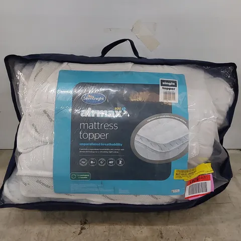 BAGGED SILENTNIGHT AIRMAX 8CM THICK BREATHABLE MATTRESS TOPPER // 90CM SINGLE (1 ITEM)