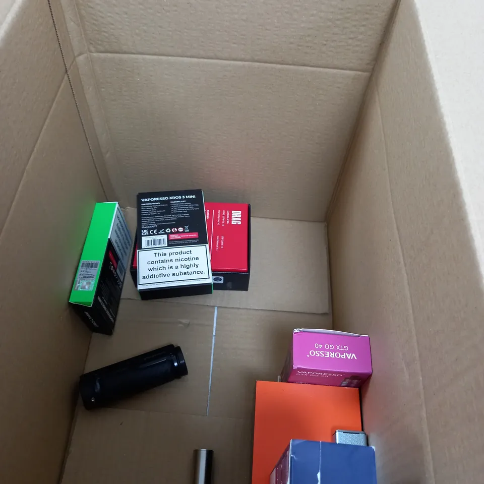 BOX OF APPROXIMATELY 21 ASSORTED VAPING PRODUCTS