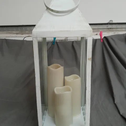 BOXED SMART SOLAR RIGA LANTERN IVORY