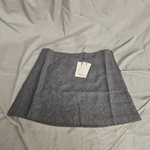 AWARE MINI SKIRT IN DARK GREY MELANGE SIZE XL