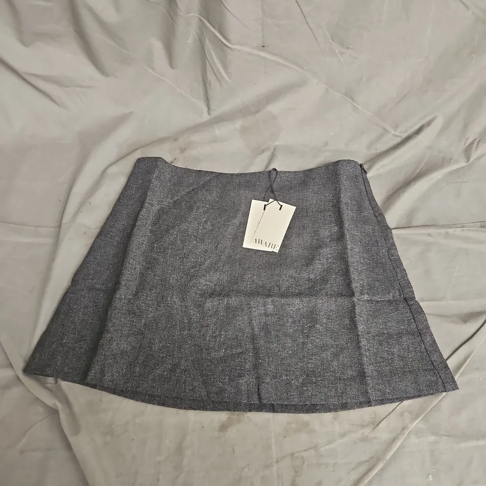 AWARE MINI SKIRT IN DARK GREY MELANGE SIZE XL