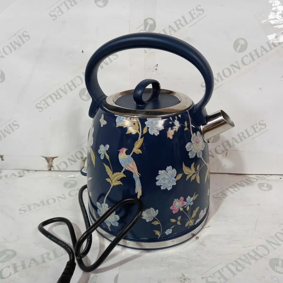 LAURA ASHLEY ELVEDEN PRINT KETTLE - NAVY