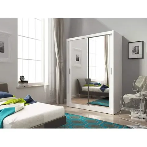 BOXED AVED 2 DOOR SOLID AND MANUFACTURED WOOD WARDROBE (3 BOXES)