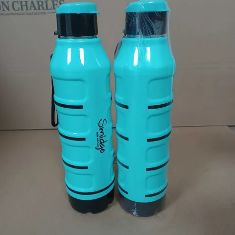 SET OF 2 WAVE WARM & COLD INSULATED STAINLESS STEEL BOTTLES