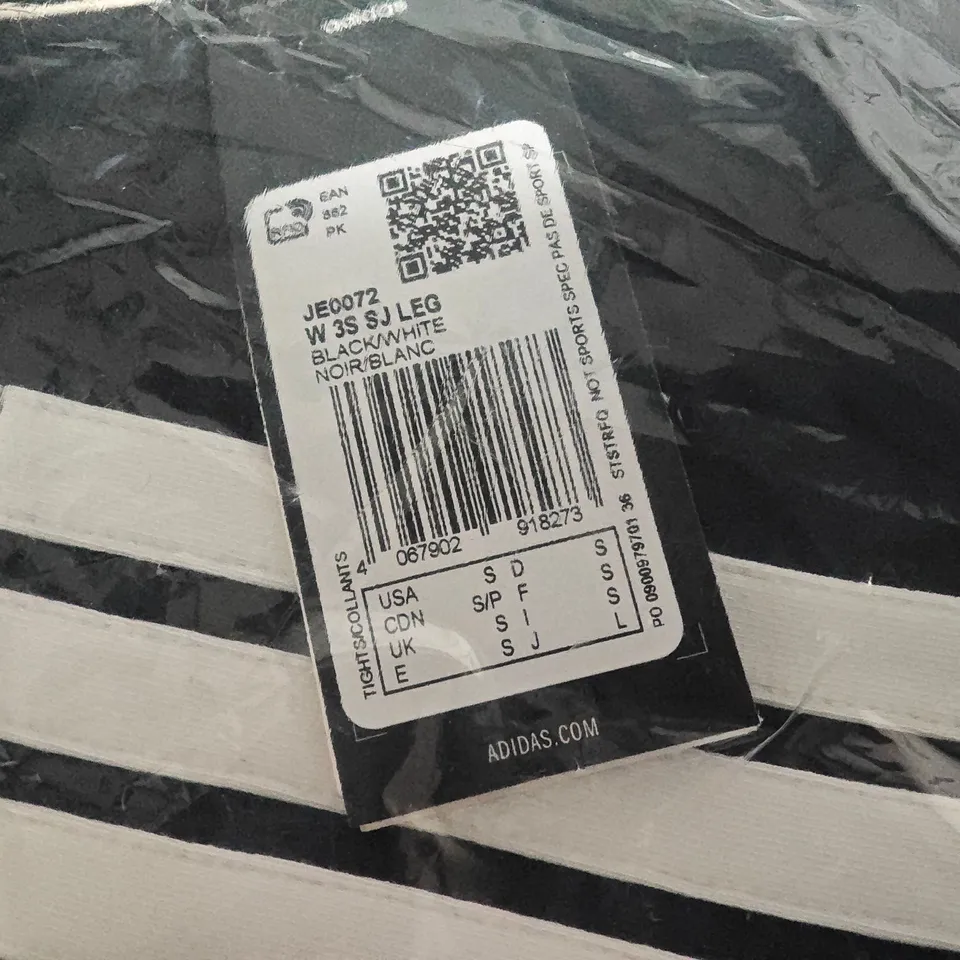 ADIDAS 3-STRIPE JOGGER LEG PANTS – BLACK/WHITE, UK SIZE S