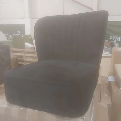 DESIGNER VELVET UPHOLSTERED ACCENT CHAIR