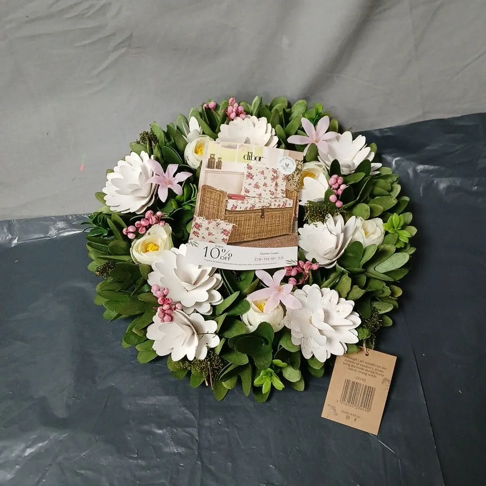 ARTIFICIAL FLORAL WREATH – HANDMADE HOME DECOR