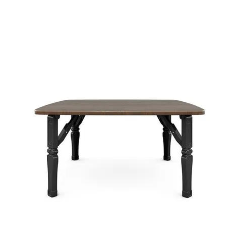 BOXED SQUARE 80CM FOLDING DINING TABLE  [BLACK]