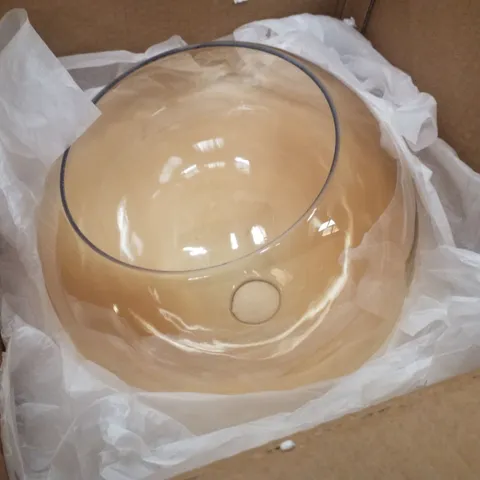 BOXED VALUELIGHTS BELLAMY GLASS SHADE AMBER GLASS