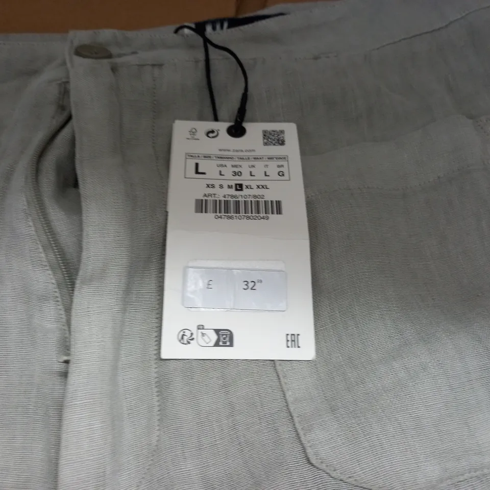 ZARA GREY TROUSERS - UK L