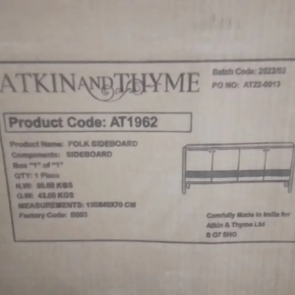 BOXED FOLK SIDEBOARD 