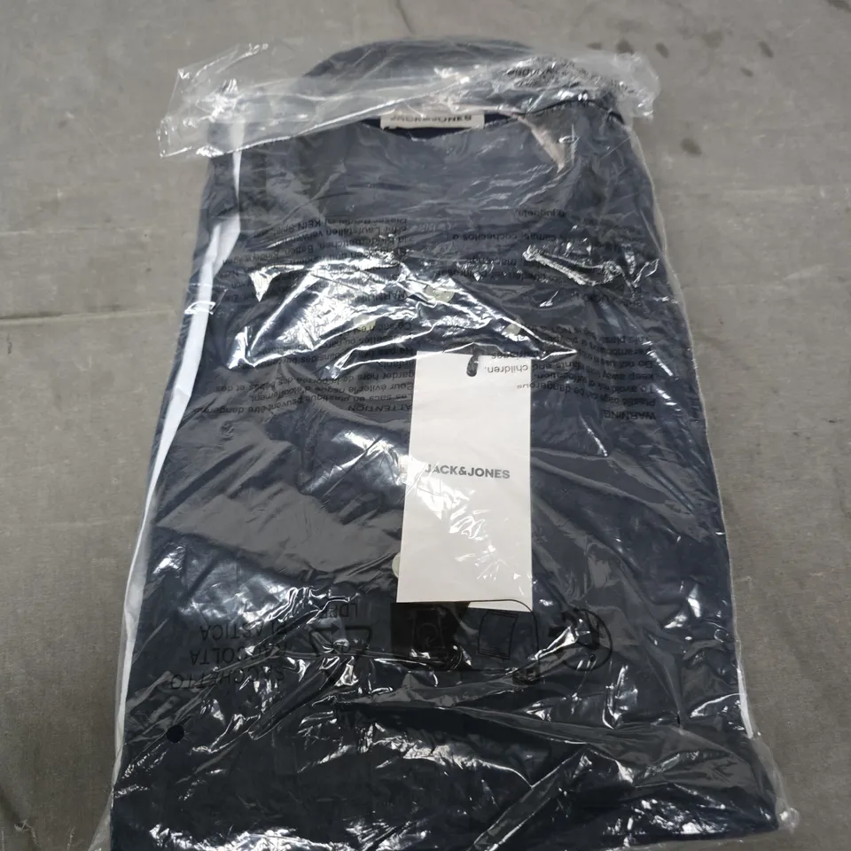 UK M JACK & JONES NAVY BLAZER SHIRT S/S (EU M/FR M)