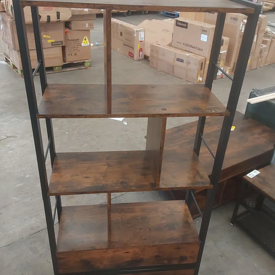 INDUSTRIAL 4-TIER BOOKCASE WITH DOORS