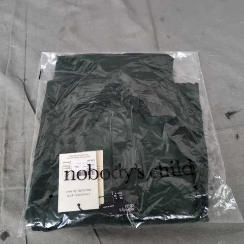 NOBODY'S CHILD NILA PINAFORE MINI DRESS – CORD GREEN, UK 8 