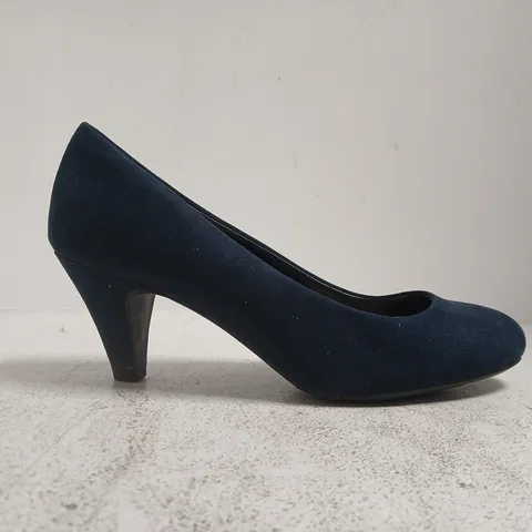 LADIES' NAVY SUEDE HIGH-HEELED COURT SHOES SIZE UK 6