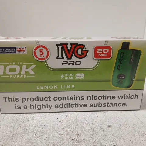 IVG PRO VAPE KIT – LEMON LIME - BOX OF 5
