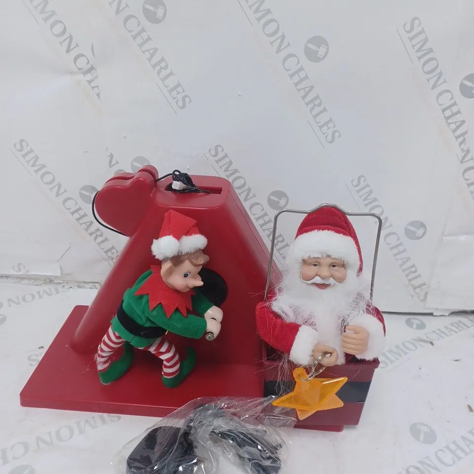 MR CHRISTMAS ANIMATED LIGHT UP CLIMBING CHRISTMAS CRANE