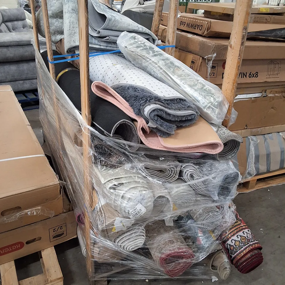 PALLET CONTAINING ASSORTED AREA RUGS