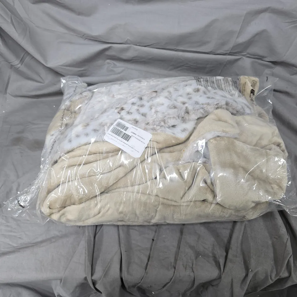 COZEE HOME PRINT FAUX FUR 9 HEAT SETTINGS THROW