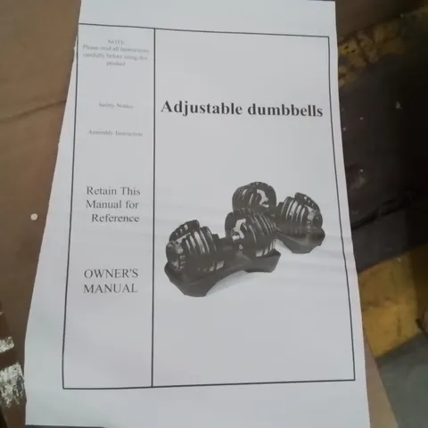 BOXED ADJUSTABLE DUMBELL SET