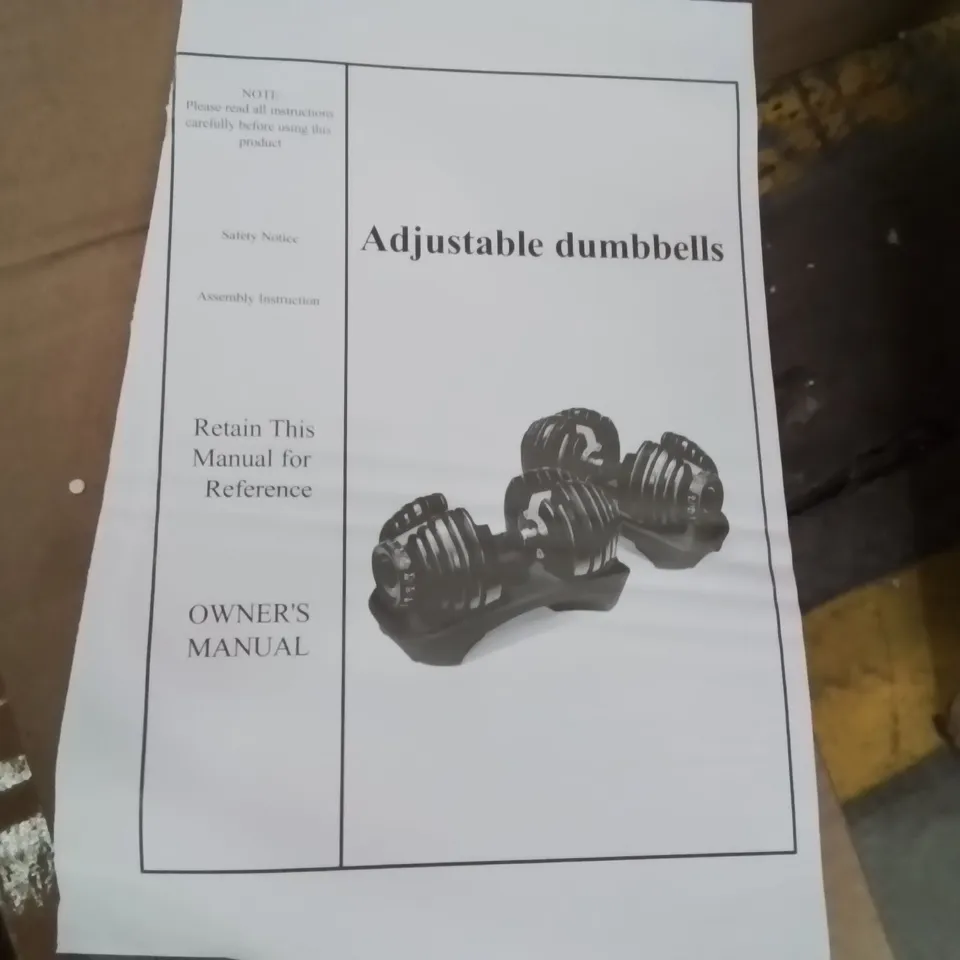 BOXED ADJUSTABLE DUMBELL SET