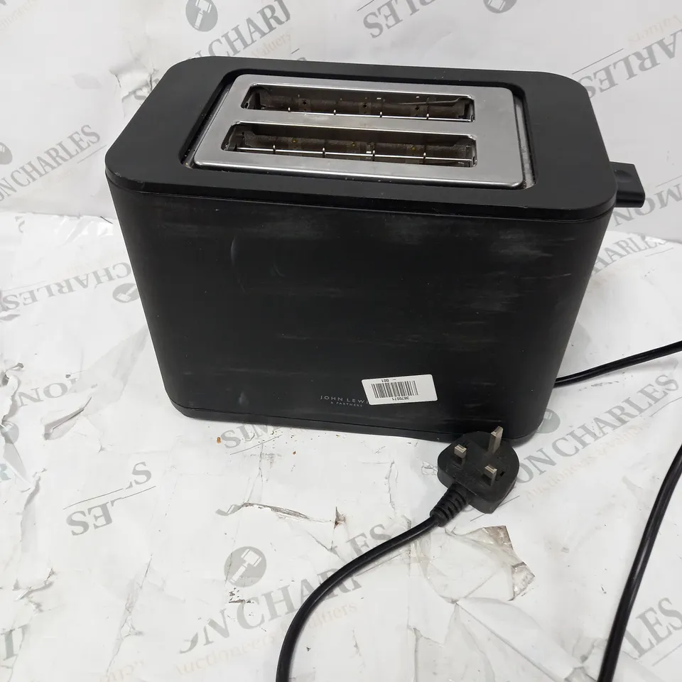 JOHN LEWIS BLACK TOASTER